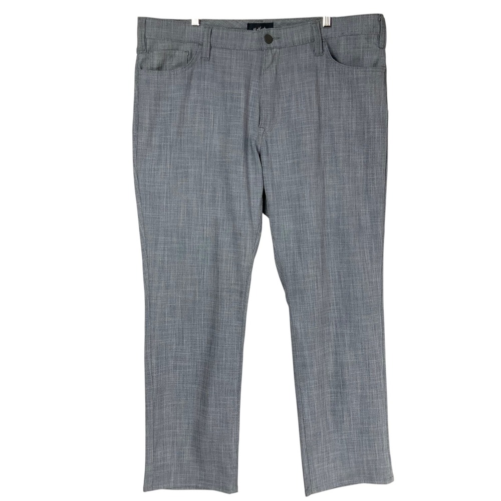 34 Heritage Charisma Comfort-Rise Classic Pants Blue Gray Textured Stretch 42x32